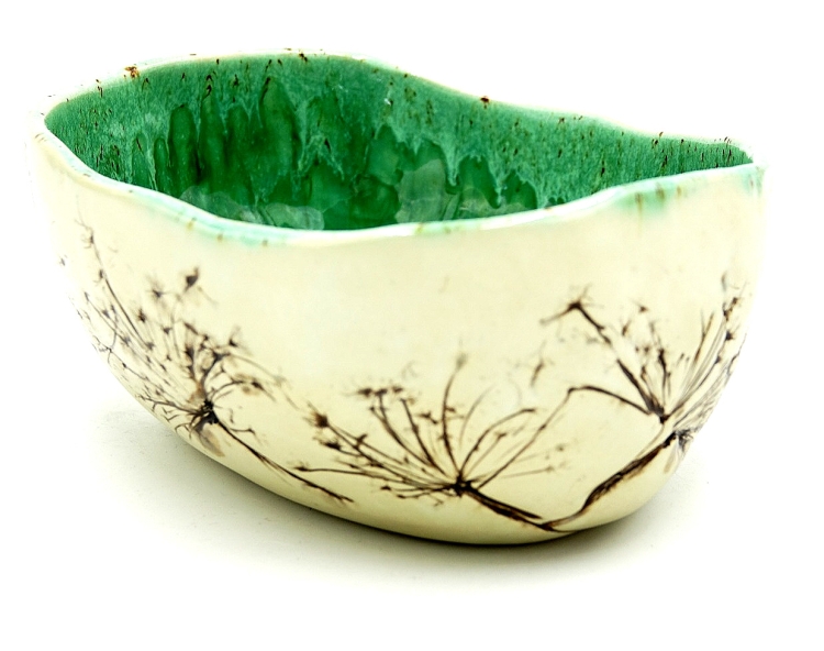 artystyczna miska ceramiczna z nakrapianiem