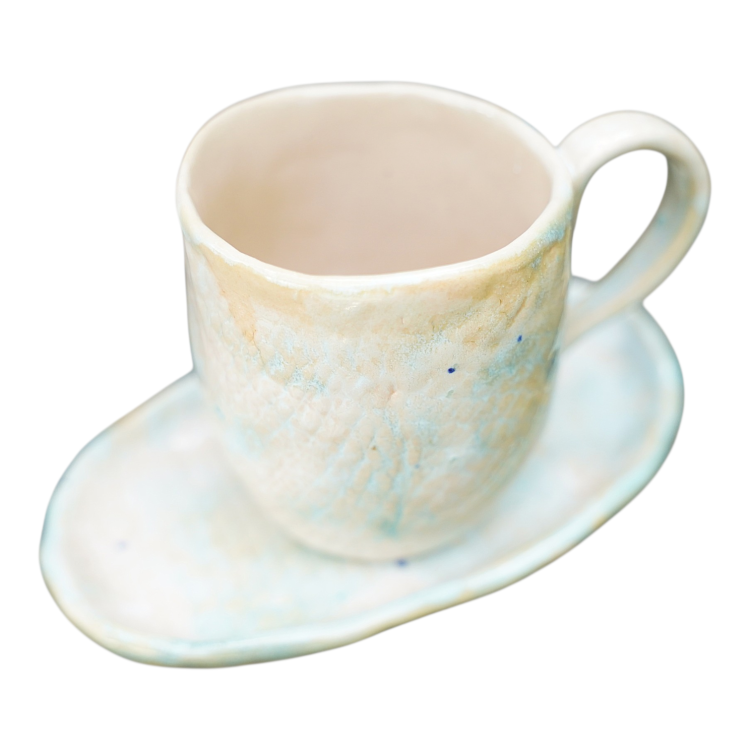 filiżanka do kawy handmade ecru